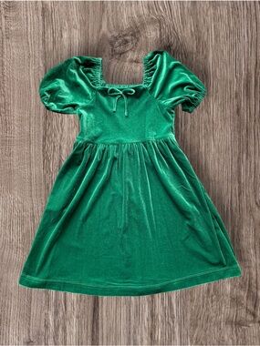 Girls Copper Key Green Velour Dress Size Medium 8/10 Brand New